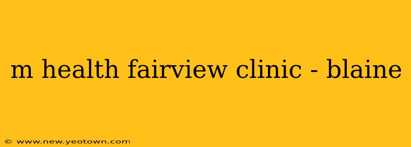 m health fairview clinic - blaine