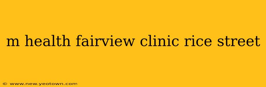 m health fairview clinic rice street