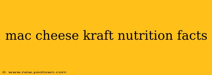 mac cheese kraft nutrition facts