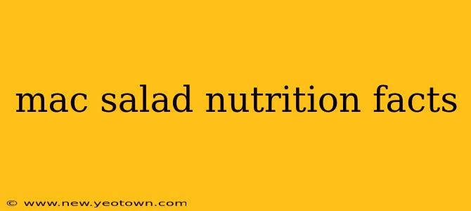 mac salad nutrition facts
