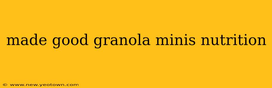 made good granola minis nutrition