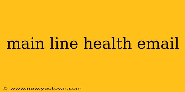 main line health email
