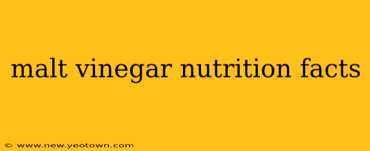 malt vinegar nutrition facts