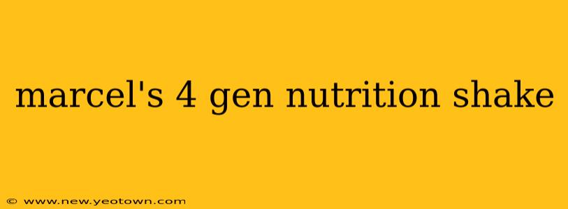 marcel's 4 gen nutrition shake