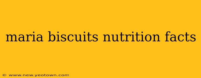 maria biscuits nutrition facts