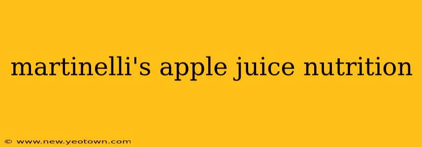 martinelli's apple juice nutrition