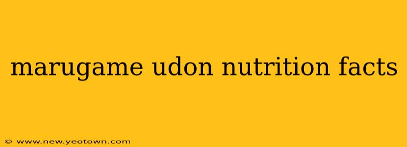marugame udon nutrition facts