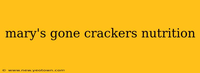 mary's gone crackers nutrition