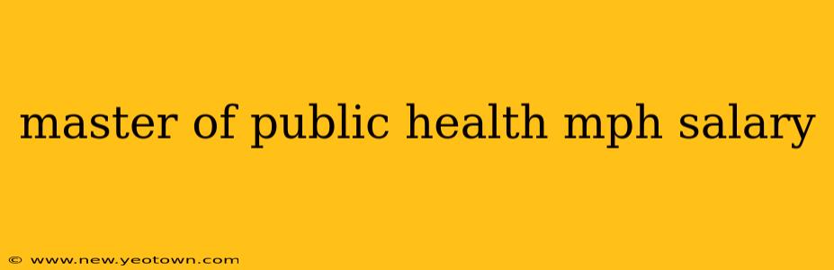 master of public health mph salary