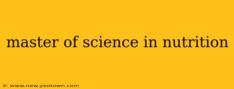 master of science in nutrition