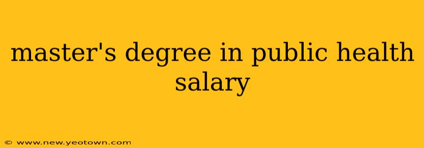 master's degree in public health salary