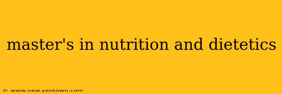 master's in nutrition and dietetics