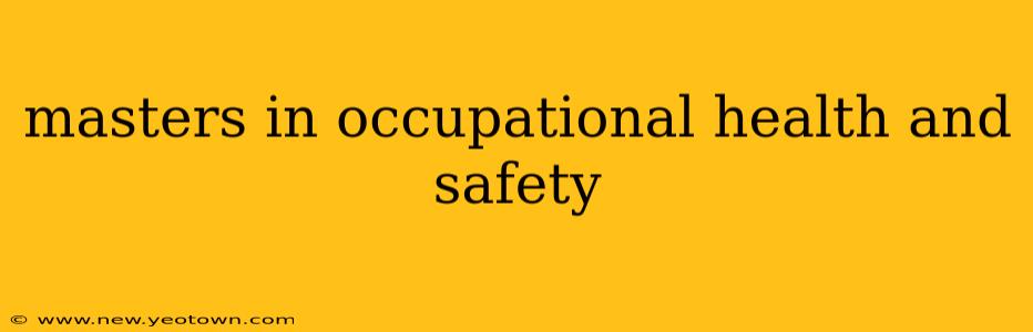 masters in occupational health and safety