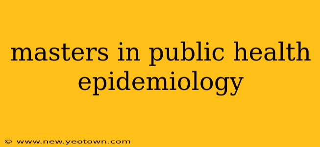 masters in public health epidemiology