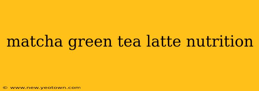 matcha green tea latte nutrition