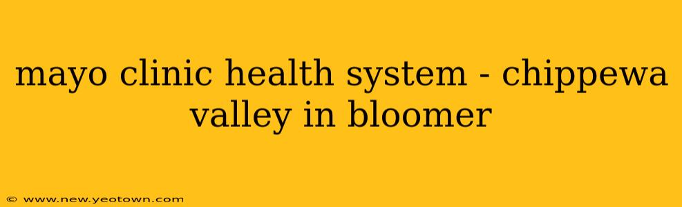 mayo clinic health system - chippewa valley in bloomer