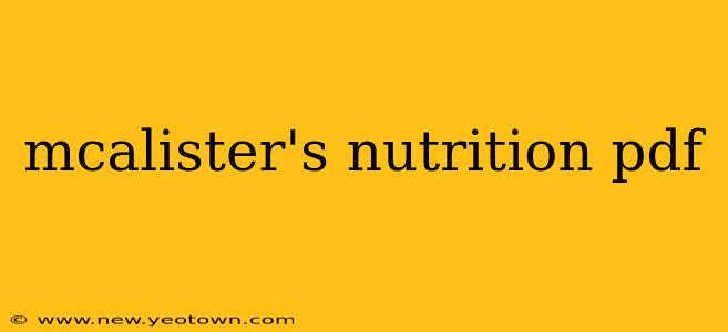 mcalister's nutrition pdf