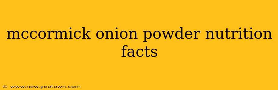 mccormick onion powder nutrition facts