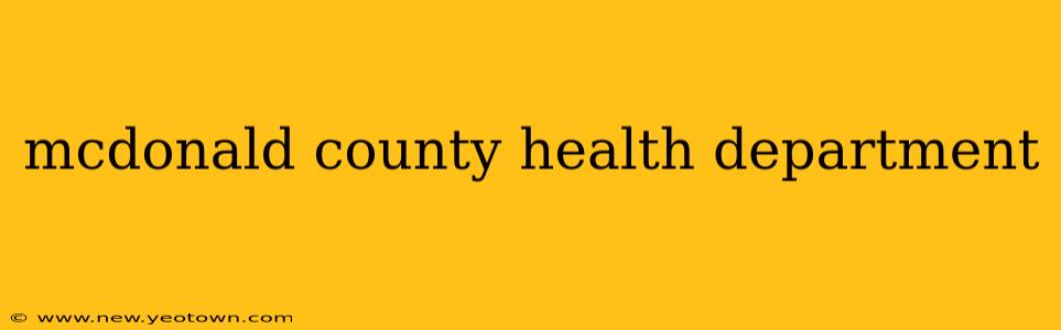 mcdonald county health department