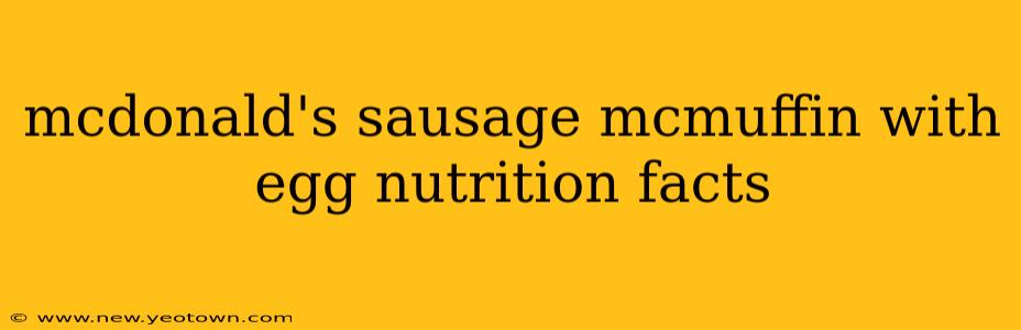 mcdonald's sausage mcmuffin with egg nutrition facts