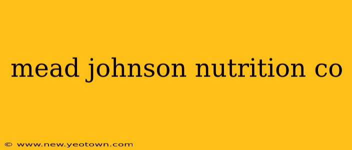 mead johnson nutrition co