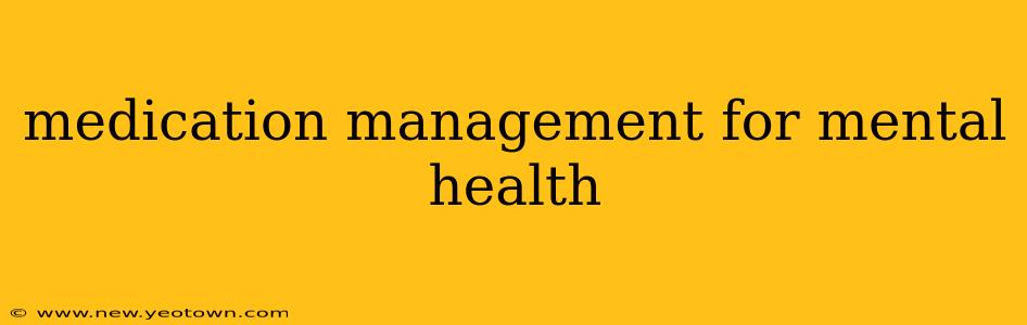 medication management for mental health