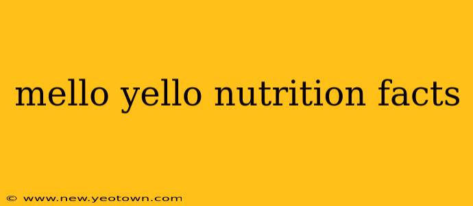 mello yello nutrition facts