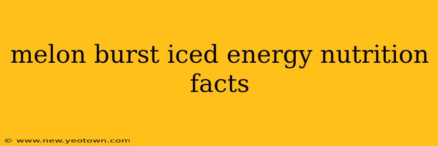 melon burst iced energy nutrition facts