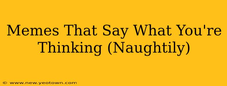 Memes That Say What You're Thinking (Naughtily)