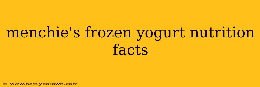 menchie's frozen yogurt nutrition facts