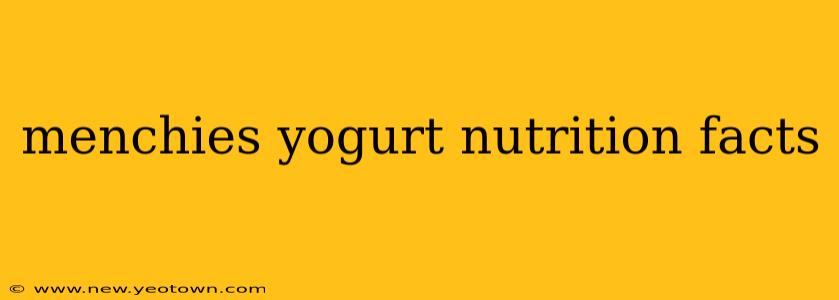 menchies yogurt nutrition facts