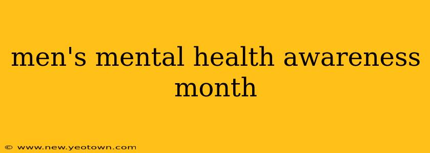 men's mental health awareness month