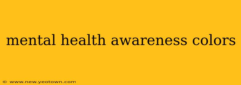 mental health awareness colors