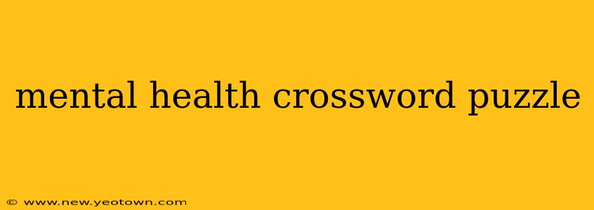 mental health crossword puzzle