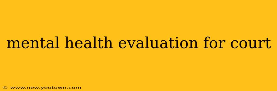 mental health evaluation for court