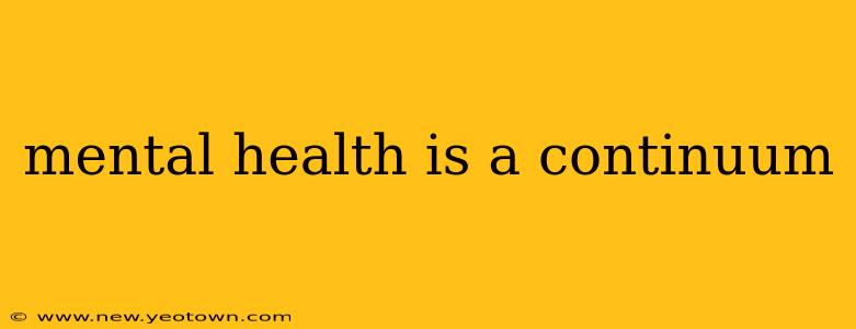 mental health is a continuum