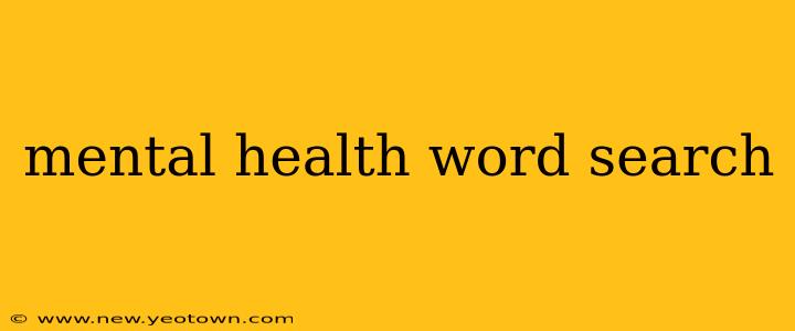 mental health word search