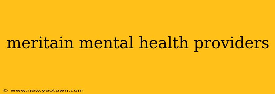 meritain mental health providers
