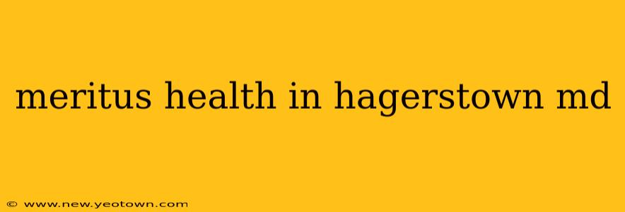 meritus health in hagerstown md