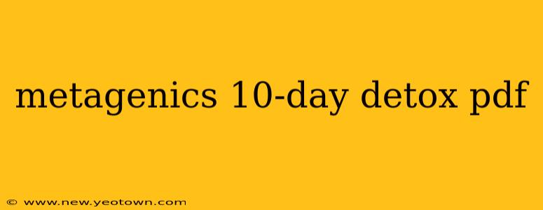metagenics 10-day detox pdf