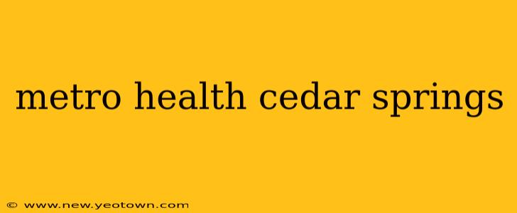 metro health cedar springs