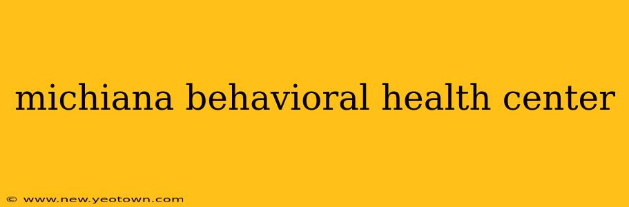 michiana behavioral health center