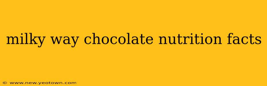 milky way chocolate nutrition facts