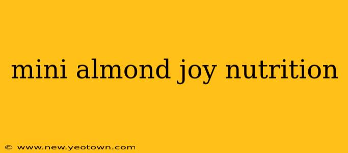 mini almond joy nutrition