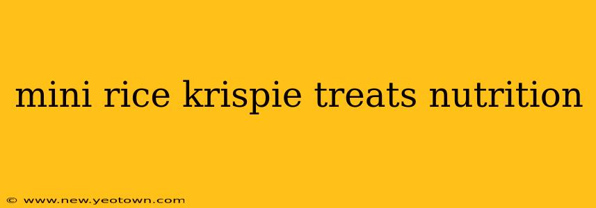 mini rice krispie treats nutrition
