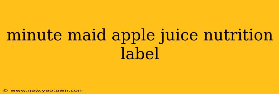 minute maid apple juice nutrition label