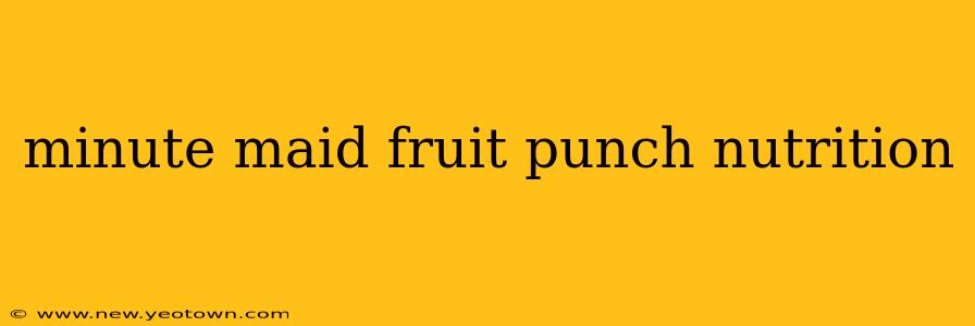 minute maid fruit punch nutrition