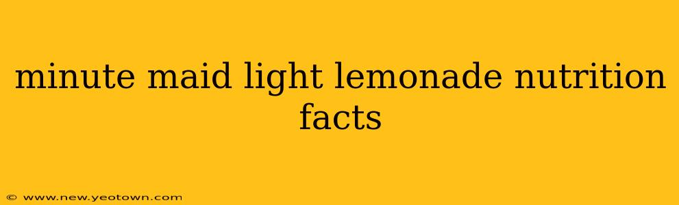 minute maid light lemonade nutrition facts
