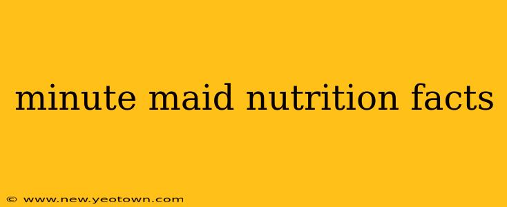 minute maid nutrition facts