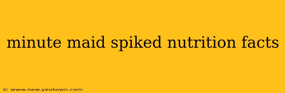 minute maid spiked nutrition facts